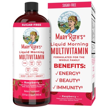 Multivitamin Multimineral for Women Men  Kids by MaryRuths  No Added Sugar  Vegan Liquid Vitamins for Adults  Kids  Mens Womens Multivitamin  Energy  Beauty Booster  NonGMO  32 Fl Oz