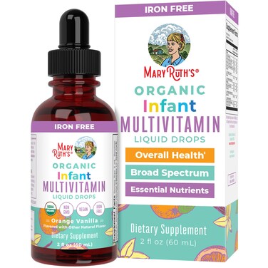 MaryRuth Organics Multivitamin  Multimineral for Infants  USDA Organic  Sugar Free  Liquid Vitamins for Babies 612 Months  Immune Support  Overall Wellness  Vegan  NonGMO  2 Fl Oz