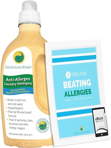 AntiAllergy Laundry Detergent Natural Allergy Free for Pet Dander Allergy  Pollen For Sensitive Skin  Washing Baby Clothes Unscented
