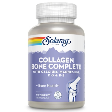 SOLARAYCollagen Bone Complete  Advanced Bone Matrix Formula with Plant Calcium  Magnesium  30 Servings  90 VegCaps