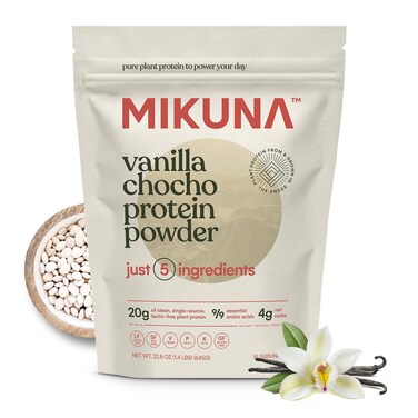 MikunaVegan Protein Powder Vanilla 15 Servings  Plant Based Chocho Superfood Protein  Dairy Free Protein Powder Packed with Vitamins Minerals  Fiber  Gluten Keto  LectinFree