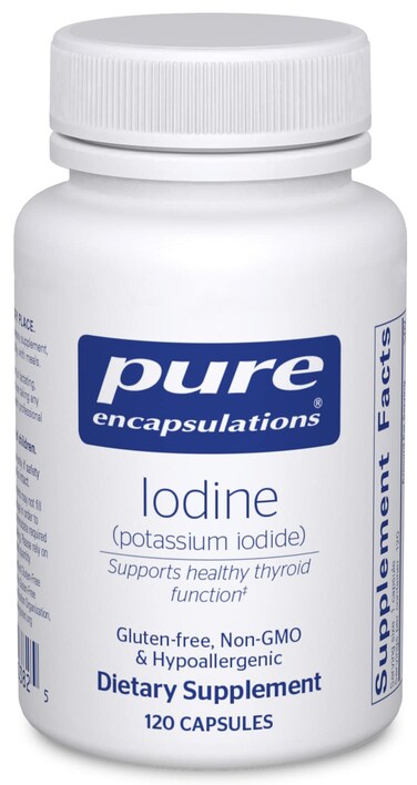 Pure Encapsulations Iodine  Supplement to Support The Thyroid  Help Maintain Healthy Cellular Metabolism  with Premium Potassium Iodide  120 Capsules