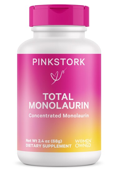Pink StorkMonolaurin  Morning Sickness Support Concentrated Monolaurin from Natural Coconut  Immune Support Gut Health  Digestive Wellness  750 mg per Serving  24 oz
