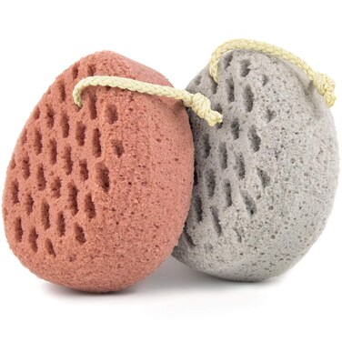 BAIMEI Bath Sponge Sponge Loofah Body Scrubber Shower Pouf Cleaning Loofahs Sponge Shower Use Sponge Pink Grey