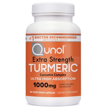 Qunol Turmeric Curcumin Capsules 1000mg Extra Strength Supplement Patented HydroSoluble Technology Alternative to Turmeric Curcumin with Black Pepper 60 Veggie Capsules