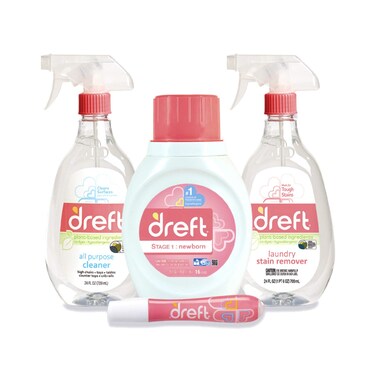 Baby Gifts Set by Dreft Baby and Mom Gift Set with Liquid Laundry Detergent Laundry Stain Remover Stain Remover Pen  All Purpose Cleaner Spray Great for Baby Showers
