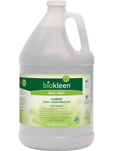 Biokleen BacOut Enzyme Stain  Odor Remover  128 Ounces  Destroys Stains  Odors Safely for Pet Stains Laundry Diapers Wine Carpets  More EcoFriendly NonToxic