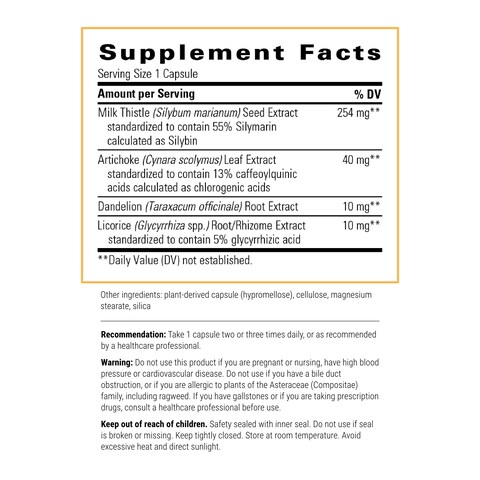 Integrative Therapeutics Super Milk Thistle X  Liver Support Formula  Standardized to Silymarin  Liver Health Support with Artichoke Leaf Dandelion Root  Licorice Root Extracts  120 Capsules