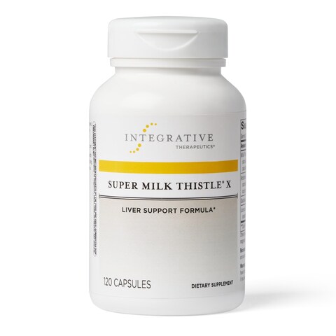 Integrative Therapeutics Super Milk Thistle X  Liver Support Formula  Standardized to Silymarin  Liver Health Support with Artichoke Leaf Dandelion Root  Licorice Root Extracts  120 Capsules