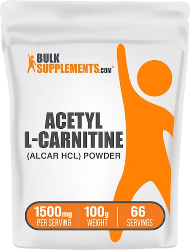 BulkSupplementscom Acetyl LCarnitine Powder  ALCAR Powder Acetyl LCarnitine 1500mg Carnitine Supplement  Gluten Free 1500mg per Serving 100g 35 oz Pack of 1