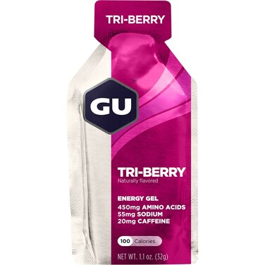 GUEnergy Original Sports Nutrition Energy Gel Vegan GlutenFree Kosher and DairyFree OntheGo Energy for Any Workout 8Count TriBerry