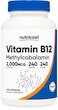 Nutricost Vitamin B12 Methylcobalamin 2000mcg 240 Capsules  Vegetarian Caps NonGMO Gluten Free B12 Supplement