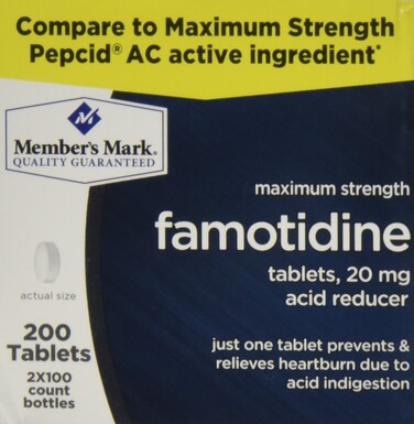 Members Mark Maximum Strength 20mg Famotidine Acid Reducer  200 Ct