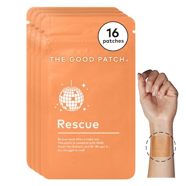 The Good PatchRescue After Party Patch Natural Patch with DHM Vitamin B1 Green Tea Plant Powered Wearable Wellness Bounce Back After a Night Out 16 Total Patches