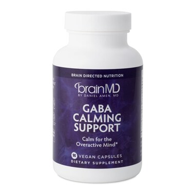 Dr Amen BrainMD GABA Calming Support  90 Capsules  Promotes Relaxation  Contains Magnesium Vitamin B6  Lemon Balm  90 Servings