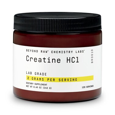 BEYOND RAW Chemistry Labs Creatine HCl Powder  Improves Muscle Performance  120 Servings