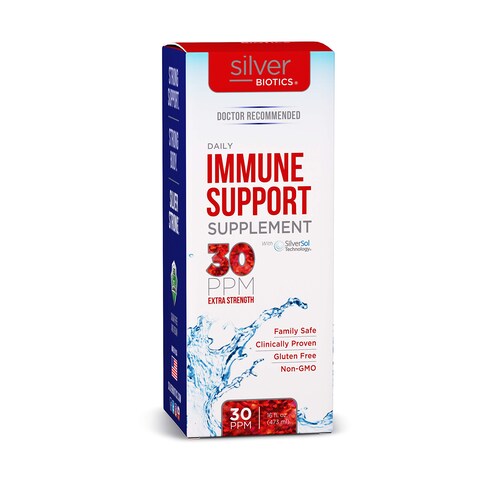 Silver Biotics 30 PPM Extra Strength Daily Immune Support Supplement with Silversol Technology  The Perfect Daily Defense Boost for Your Immune System  16 Fl Oz
