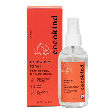 Rosewater Facial Toner by Cocokind Multipurpose Spray to Set Makeup Double Cleanse and Balance Skins pH Made with Rose Hydrosol 4 Fl Oz