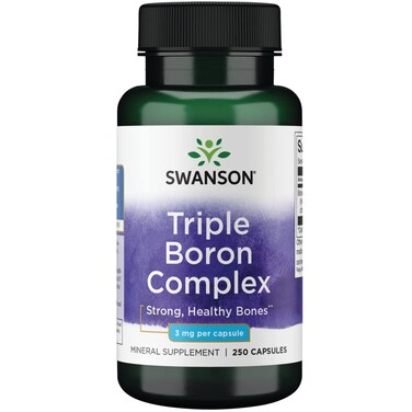 Swanson Triple Boron Complex  Bone Health and Joint Support Mineral Supplement  Citrate Aspartate Glycinate 250 Capsules