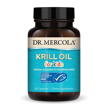Dr Mercola Krill Oil for Kids 30 Servings 60 Capsules Dietary Supplement Omega3s Bound to Phospholipids NonGMO MSC Certified