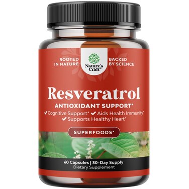 Youthful Trans Resveratrol Supplement  Natural Joint Support Supplement  Optimized Resveratrol Capsules with AMPK Activator Brain Booster Immune Support and Heart Health Supplement