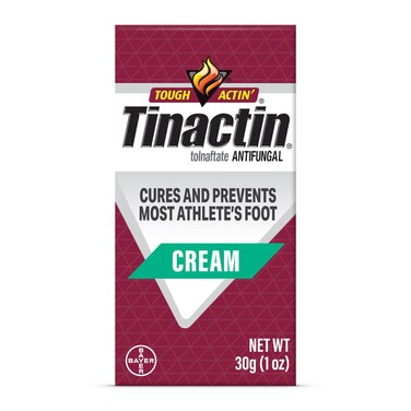 TinactinAntifungal Cream Athletes Foot Treatment Tolnaftate 1 Proven Clinically Effective on Most Athletes Foot and Ringworm 1 Ounce 30 Grams Tube