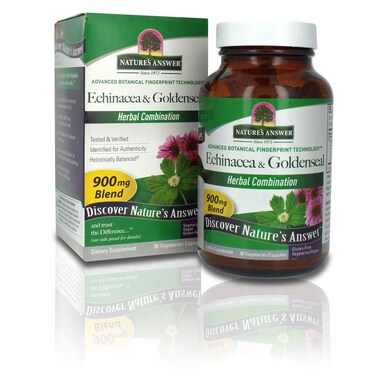 Natures AnswerEchinacea  Goldenseal  Dietary Supplement  Supports a Healthy Immune System  NonGMO  Kosher Certified  VegetarianVegan Capsules 90ct