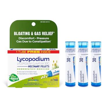 Boiron Lycopodium Clavatum 30C Homeopathic Medicine for Relief from Bloating Gas Relief and Stomach Pressure or Discomfort 3 Count Pack of 1 Total 240 Pellets