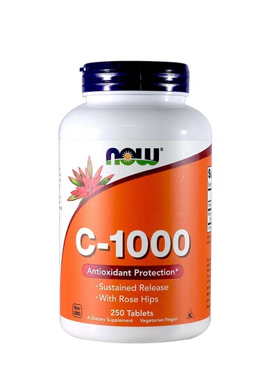 Now Foods Vitamin C1000 Sustained Release with Rose Hips 250 Tabs 500 250 X 2