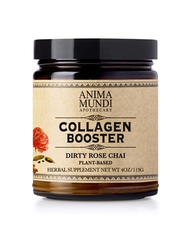 Anima Mundi Vegan Collagen Booster Powder Vanilla Rose Chai Spice  Beauty Supplement for Skin Hair  Nails  Collagen Support Powder for Youthful Looking and Glowing Skin  Easy Drink Mixin 4oz