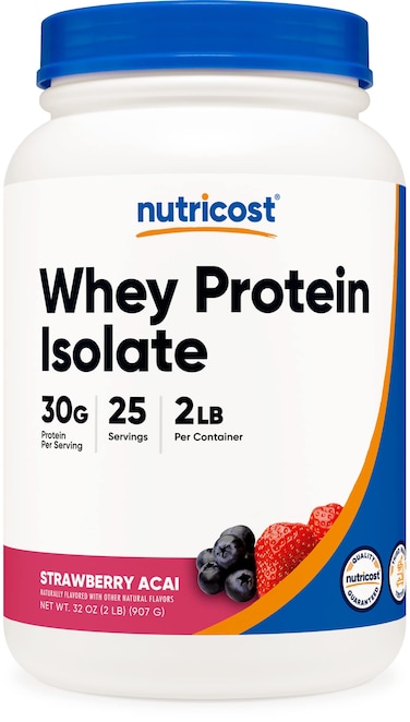 NutricostWhey Protein Isolate Strawberry Acai 2 Pounds