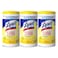 Lysol Disinfectant Wipes MultiSurface Antibacterial Cleaning Wipes For Disinfecting and Cleaning Lemon and Lime Blossom 80 Count Pack of 3