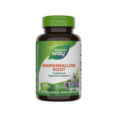 Natures WayMarshmallow Root Traditionally Used to Soothe Digestion NonGMO Project Verified Vegan 100 Capsules