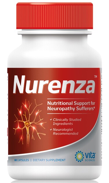 Vita SciencesNurenza Neuropathy Supplement for Nerve Health and Fast Repair Natural RALA Form 40x Strength with Vitamins and Antioxidants to Renew and Revitalize Feet Hands Legs and Toes 60 Ct