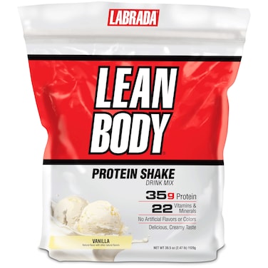 Labrada Nutrition Lean Body HiProtein Meal Replacement Shake Vanilla 247Pound Tub Packaging May Vary