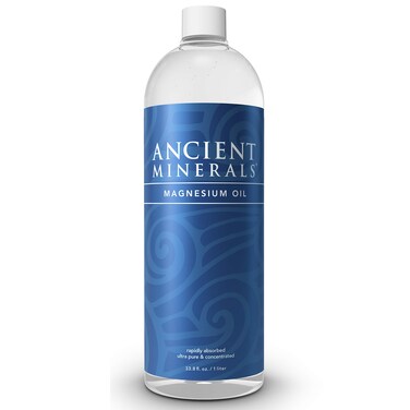 Ancient Minerals Magnesium Oil refill bottle high concentration topical genuine Zechstein magnesium chloride topical magnesium 33oz