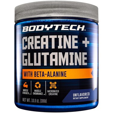 BodyTech Creatine  Glutamine with BetaAlanine  Premium Performance Supplement for Enhanced Strength Muscle Recovery and Endurance  Advanced Formula 108oz 30 Servings