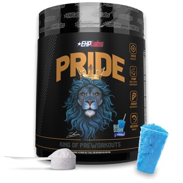 EHP Labs Pride Pre Workout Powder Energy Supplement  Sugar Free Preworkout for Men  Women Energy Powder Boost Drink with BCAA  280mg of Caffeine  Blue Slushie 40 Servings