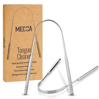 Tongue Scrapers  Pack of 2  Stainless Steel Tongue Cleaners Brush for Help Getting Rid of Bad Breath  Bacteria  Food Scraper to Keeps Mouth  Teeth Healthy and Clean  Essential Dental Hygiene Kit