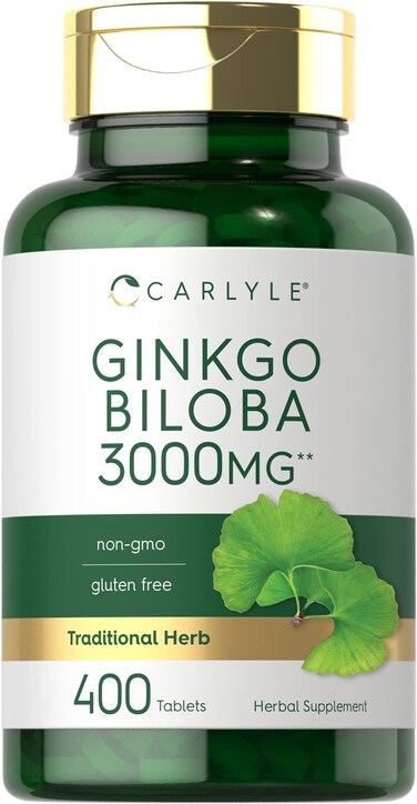 CarlyleGinkgo Biloba 3000mg  400 Tablets  NonGMO Gluten Free Supplement
