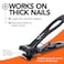 KOHM Nail Clippers for Thick Nails  Heavy Duty Sharp Wide Mouth Professional Fingernail and Toenail Clippers for Men Women  Seniors Black