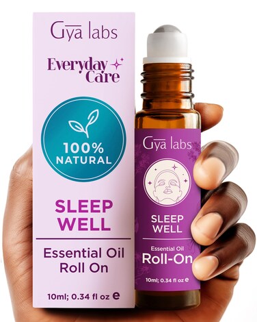 Gya LabsSleep Well Essential Oil Roll On Blend  100 Natural Aromatherapy Sleep Oil for Good Night Sleep  Made with Calming Essential Oils like Chamomile  Lavender Oil for Better Rest 034 Fl Oz