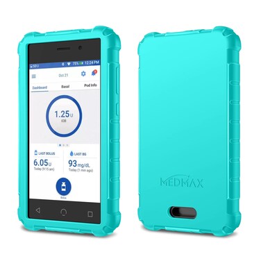 Silicone Case for Omnipod Dash PDM Personal Diabetes Manager Lightweight Shockproof Anti Slip Protective Cover Soft Gel Skin with Raised Bezel for Omnipod Dash Device Mint Green