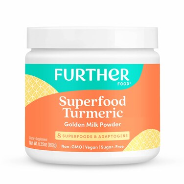 Further Food Best Turmeric Golden Milk Organic Turmeric Powder Cinnamon Ginger  Black Pepper Maximum Absorption Joint Health Gut Health SugarFree Vegan Keto 635 oz