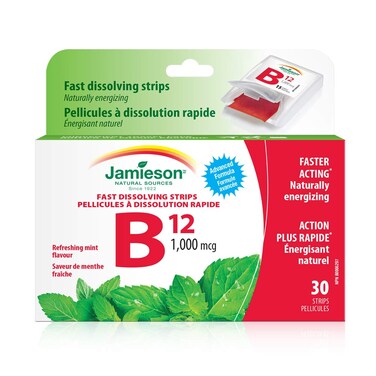 JamiesonVitamin B12 1000 mcg Fast Dissolving Strips 30 Strips