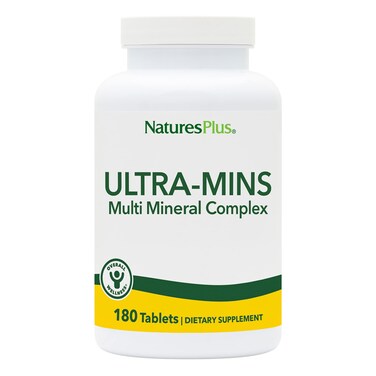 NaturesPlus Ultra Mins  180 Vegetarian Tablets  High Potency Whole Food Amino Acid Chelated Complex Supplement Promotes Bone Health Energy Booster  GlutenFree  90 Servings