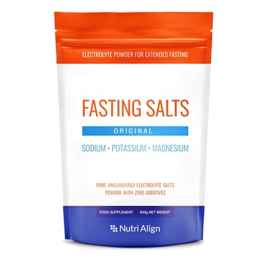 Fasting Salts Electrolytes Powder  400g Sodium Potassium Magnesium Electrolytes  Pure Unflavoured Electrolytes for Extended and Intermittent Fasting  Sugar Free  Filler Free