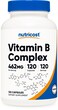 Nutricost High Potency Vitamin B Complex 462mg 120 Capsules  with Vitamin C  Energy Complex