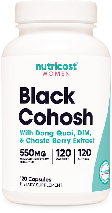 NutricostBlack Cohosh for Women 660mg 120 Capsules  with Don Quai DIM and Chaste Berry Veggie Caps NonGMO Gluten Free