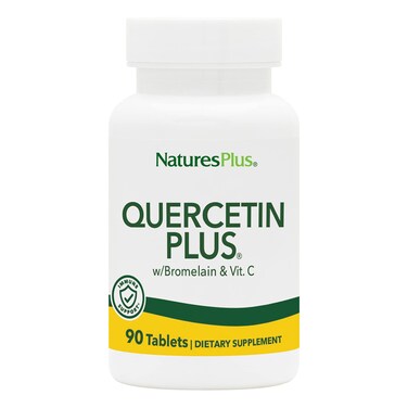 NaturesPlus Quercetin Plus with Vitamin C  Bromelain  650 mg 90 Vegetarian Tablets  GlutenFree  45 Servings